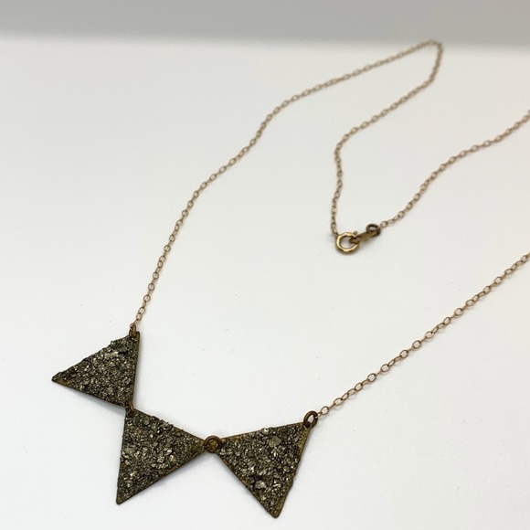 💕HP💕Pyrite 14k gold chain necklace - Picture 6 of 11